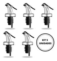 Kit 5 Bicos Dosador De Garrafas Azeite Vinagre Galheteiros