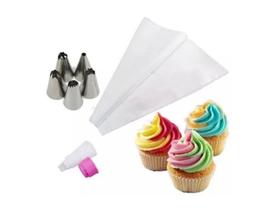 Kit 5 Bicos Russo com Saco Confeiteiro Para Decoração Bolos