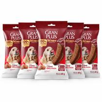 Kit 5 Bifinhos Cães GranPlus Carne Grelhada 60g Kit 5 Bifinhos Cães GranPlus Carne Grelhada 60g