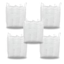 Kit 5 Big Bag Saco Grande 1000Kg Jumbo Reforçado Para Grãos, Areia, Construção, Reciclagem, Obra Alta Resistência, Reutilizável, Com Alça