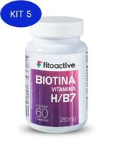 Kit 5 Biotina 60 Cápsulas - Fitoactive
