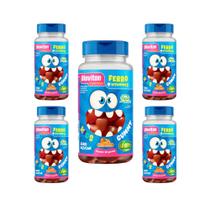 Kit 5 Bioviton Gummy Kids Ferro + Vit C Laranja 5x30 Gomas - Unilife