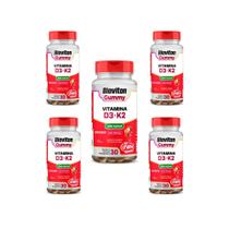 Kit 5 Bioviton Gummy Vitamina D3+K2 Sabor Morango 5x30 gomas Unilife Kit 5 Bioviton Gummy Vitamina D3+K2 Sabor Morango 5x30 gomas Unilife