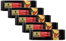 kit 5 Biscoito De Arroz Cracker Pimenta Chilli Kalassi 100g