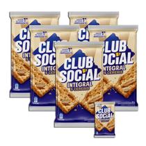 Kit 5 Biscoito Salgado Club Social Integral Com 6 Unidades
