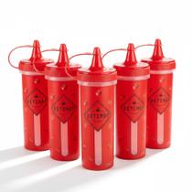 Kit 5 bisnaga decorada ketchup 250ml Kit 5 bisnaga decorada ketchup 250ml