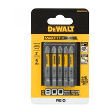 Kit 5 bits philips dewalt ph2 50mm maxfit