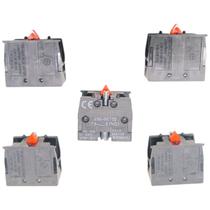 Kit 5 Bloco de Contato NC NF Fechado Botões Chaves Seletoras Vermelho BE102