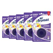 Kit 5 Bloco para Caixa Acoplada Lavanda 45g Mil Aromas Kit 5 Bloco para Caixa Acoplada Lavanda 45g Mil Aromas