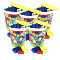Kit 5 Blocos De Montar Educativo Infantil Brinquedo 44 Pçs Kit 5 Blocos De Montar Educativo Infantil Brinquedo 44 Pçs