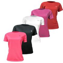 Kit 5 Blusa Academia Feminina Dry Fit Roupas Fitness Camisa