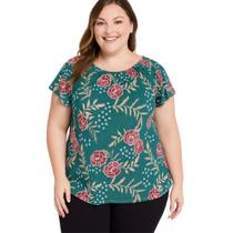 Kit 5 Blusa Senhoras Feminina Plus Verão Leve Confortável