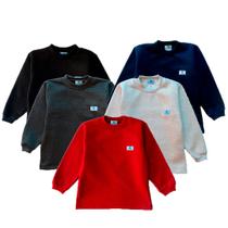 Kit 5 blusas de moletom Manabana flanelado infantil