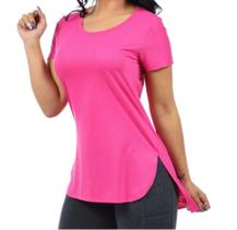 Kit 5 Blusas Mullet Gola Redonda Feminina Camisetas Longas Longline