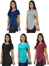 Kit 5 Blusas Mullet Gola Redonda Fenomenal Sem Elastano