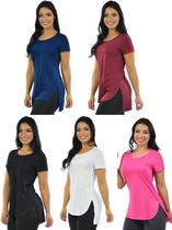 Kit 5 Blusas Mullet Gola Redonda Fenomenal Sem Elastano