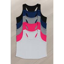 Kit 5 Blusas Regatas Dry Fit Academia E Atividades Fisicas