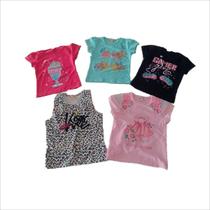 Kit 5 Blusinhas Infantil Juvenil T-shirt Meninas Atacado - Barbosa e Rios