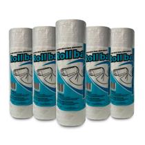 Kit 5 bobinas sacos transparente picotada 30x40 c/500 sacos