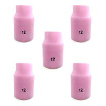 Kit 5 Bocais de Cerâmica Gás Lens Nº12 TE461 Tocha Tig Oximig Kit 5 Bocais de Cerâmica Gás Lens Nº12 TE461 Tocha Tig Oximig