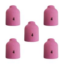 Kit 5 Bocais de Cerâmica Gás Lens Nº4 TE466 Tocha Tig Oximig
