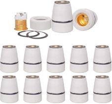 Kit 5 Bocais Porcelana E27 Tempo Externo Ideal Lâmpadas LED, Lustres e Abajures