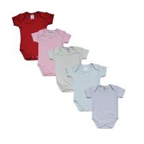 Kit 5 Bodies manga curta liso suedine