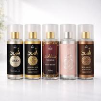 Kit 5 Body Splash Árabe Yara, Sabah, Asad, Oud, Bourbon 200ml Bello Charme