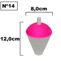 Kit 5 Boia de Isopor Pesca Amadora Grande ou Média Nº9 Até Nº14 Fluorescente Rio Mar Pesqueiro