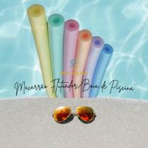 Kit 5 Boia Piscina Flutuador Macarrão Com Furo Espaguete Cores Sortidas