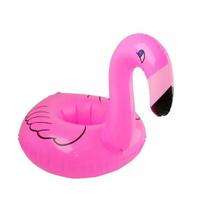 Kit 5 Boias Porta Copo Flamingo Flutuador Para Praia Piscina