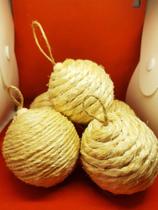 Kit 5 Bolas Bolinhas De Natal Sisal