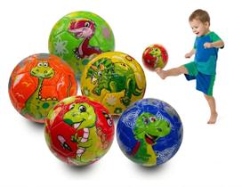 Kit 5 Bolas de Futebol Infantis Infláveis e Coloridas Dinossauros Mundo Jurássico Kit 5 Bolas de Futebol Infantis Infláveis e Coloridas Dinossauros Mundo Jurássico