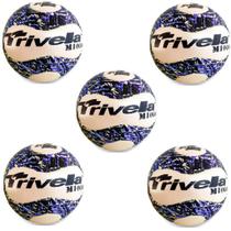 Kit 5 Bolas De Futsal Hybrida Trivella - Brasil Gold