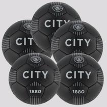 Kit 5 Bolas Machester City Campo Preta Kit 5 Bolas Machester City Campo Preta