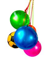 Kit 5 Bolas Vinil C/ Mola Encaracolada Festa Lembrancinha