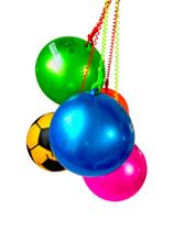 Kit 5 Bolas Vinil C/ Mola Encaracolada Festa Lembrancinha