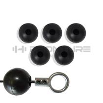 Kit 5 Bolinhas de Borracha Grandes 5 Cm Cabo Aço Academia Terminais Bola Para Terminal Cross Over Equipamento