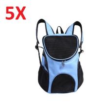 Kit 5 bolsa mochila de pet para passeio viagem gato cachorro com respirador
