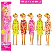 Kit 5 Bonecas Plástico - Barato - Loja Oficial