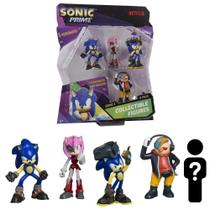 Kit 5 Bonecos Col 6,5cm Sonic, Rose, S. E Dr. Don't