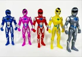 Kit 5 bonecos Power Rangers Com Luz Led O Filme Action Figure Ranger 12CM Kit 5 bonecos Power Rangers Com Luz Led O Filme Action Figure Ranger 12CM