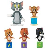 Kit 5 bonecos tom e jerry desenho takara tomy pvc Kit 5 bonecos tom e jerry desenho takara tomy pvc