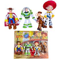 Kit 5 Bonecos Toy Story Buzz Woody Bala No Alvo E Jessie Personagens