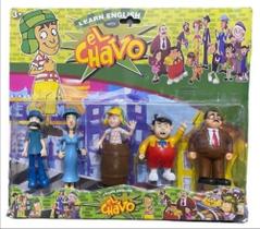 Kit 5 Bonecos Turma Do Chaves Animado Brinquedo Infantil