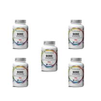 Kit 5 Boro Decahidratado 8mg 5x60 Caps Flora Nativa