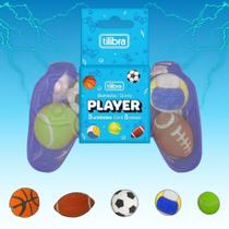 Kit 5 Borrachas Player Esporte em um Pote de Contole de Video-Game - Tilibra Papelaria Game Esporte
