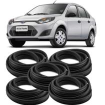 Kit 5 Borrachas Vedação Porta Fiesta Hatch Sedan 2002 A 2013