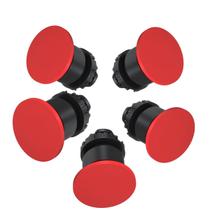 Kit 5 Botão Cogumelo 22mm Vermelho Alta Proteção, Emergência Kit 5 Botão Cogumelo 22mm Vermelho Alta Proteção, Emergência