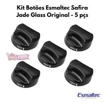 Kit 5 Botão Fogão Esmaltec Safira Jade Glass Original Preto Kit 5 Botão Fogão Esmaltec Safira Jade Glass Original Preto